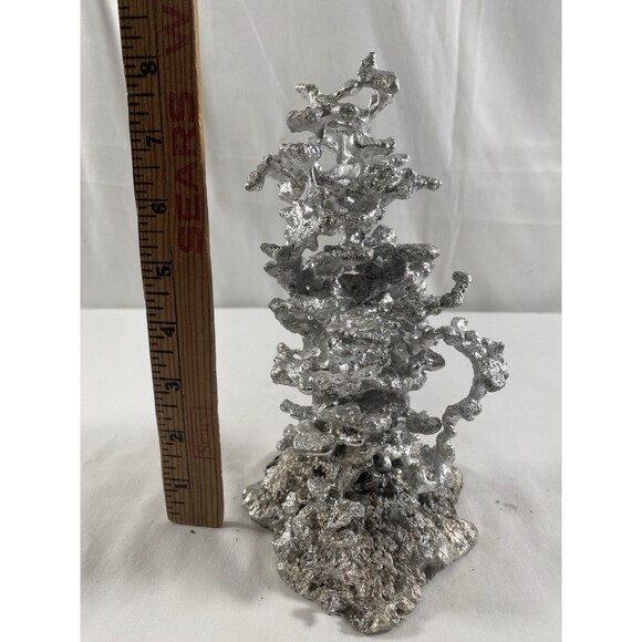 Anthill Art Casting Sculpture Fire Ant Aluminum Casting 8.25” Tall #88 - Picture 3 of 8